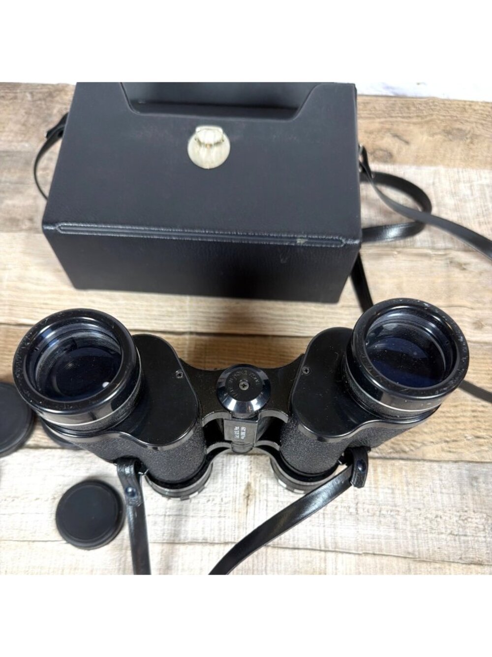 Gemini 7x35 Extra Wide Angle Binoculars Black Leatherette Carrying Case Vintage - Picture 8 of 16